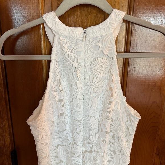 Lulu’s Love Poem Ivory Lace Mini Dress - Picture 3 of 10